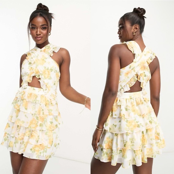 Ever New Selena Ruffle Mini Dress - Picture 1 of 5